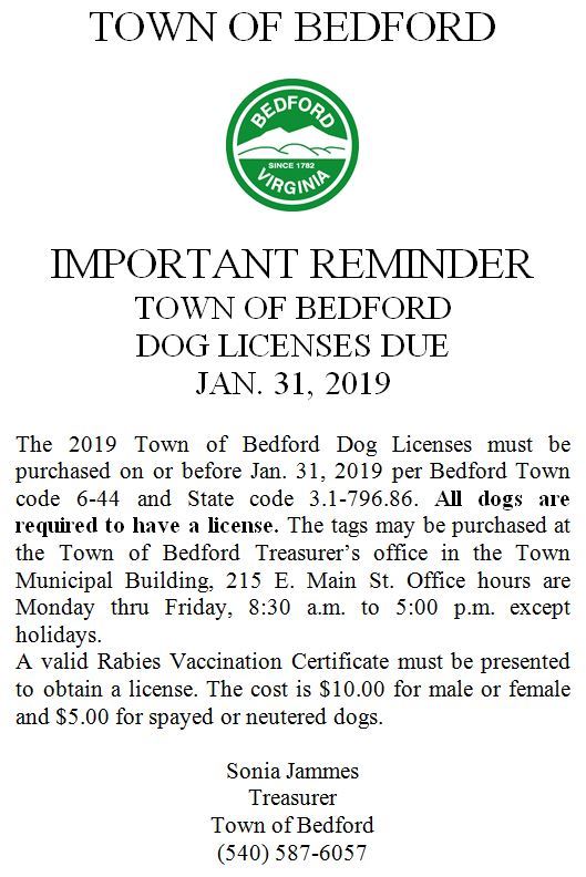 Dog Tag Reminder 2019