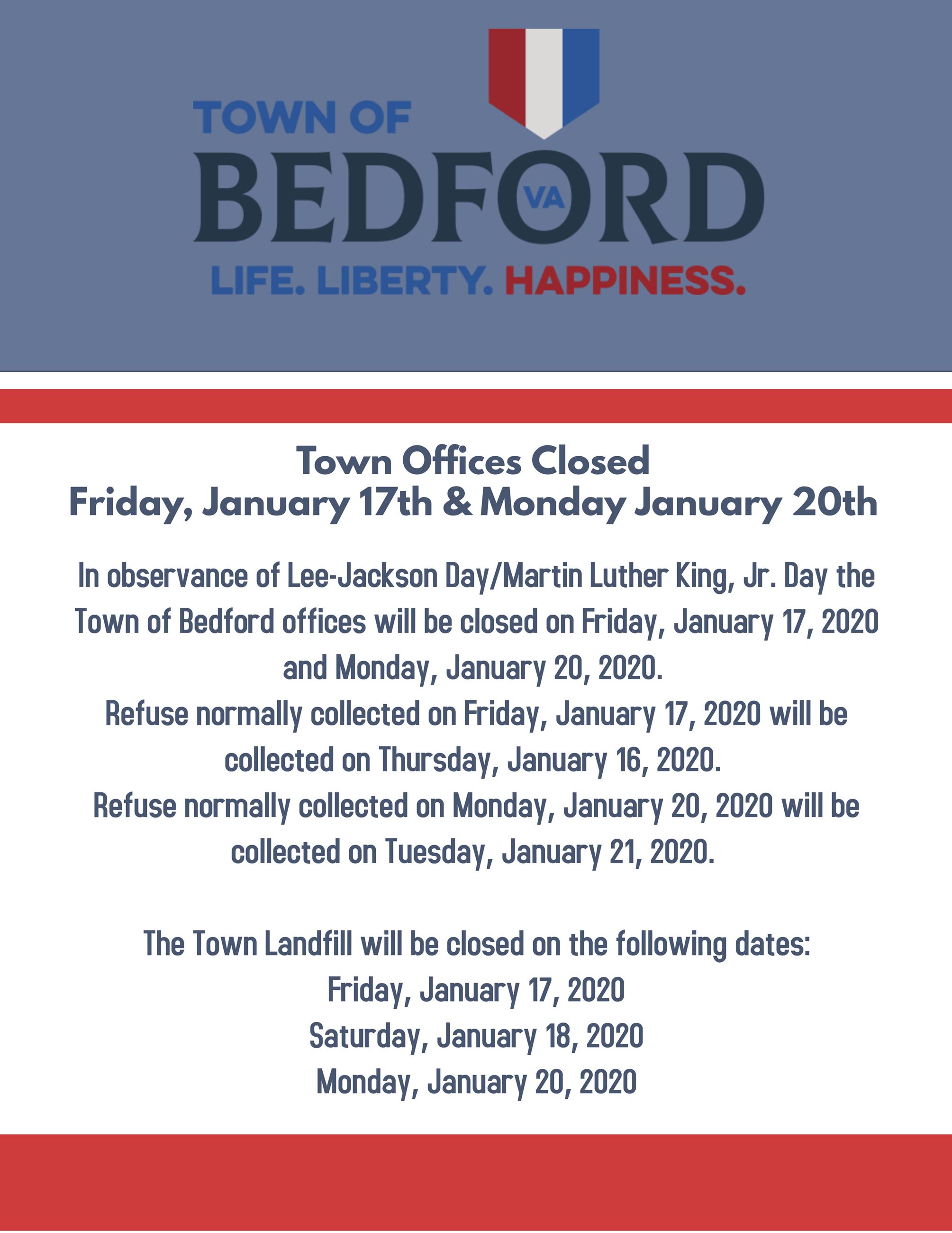 Holiday Closing - January