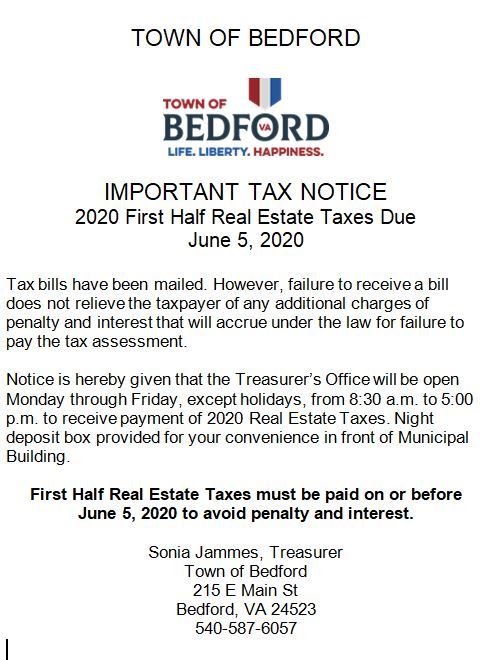 2020 RE Tax Notice
