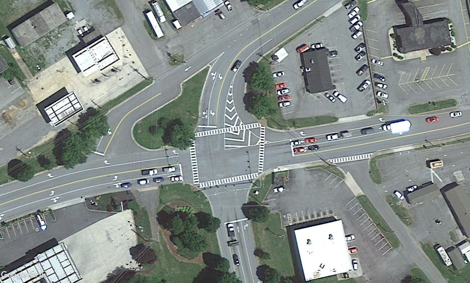 Longwood Intersection - Google Earth 2017