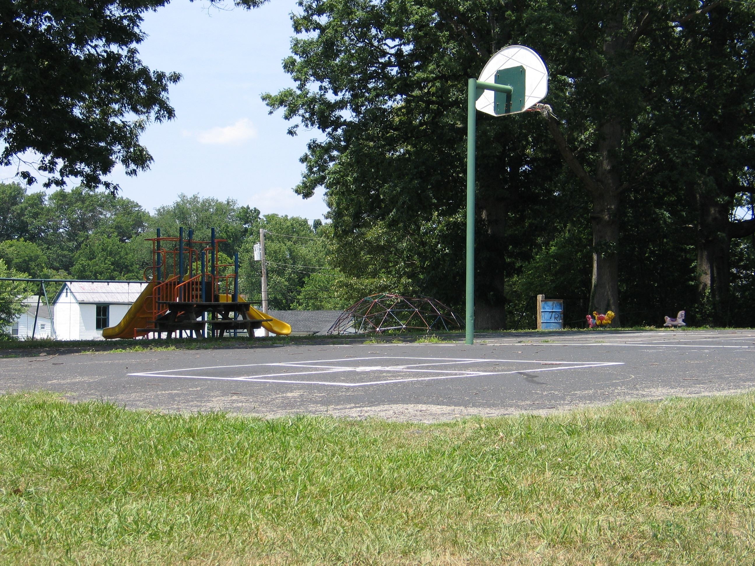 Basketball Court in a Greenwood Park