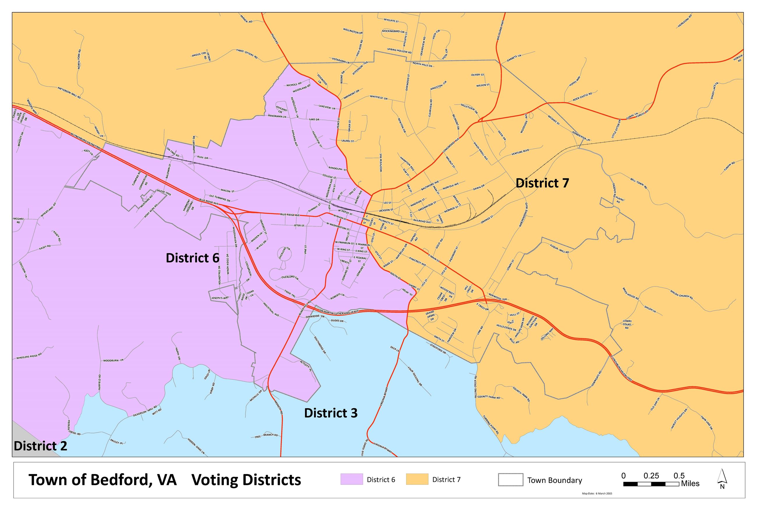 Town Voting Districts Map